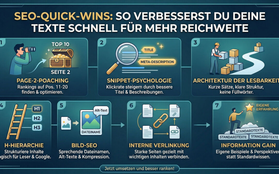 SEO-Quick-Wins: So kannst du deine Texte schnell verbessern