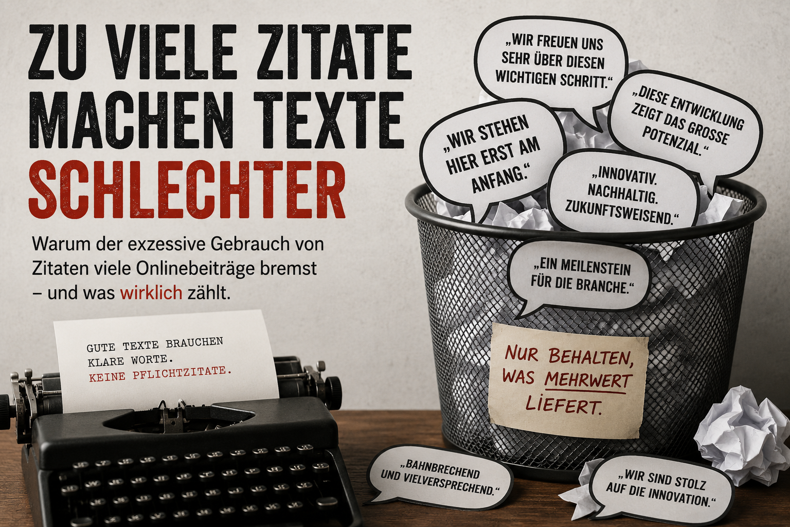 Zitate machen Text schlechter
